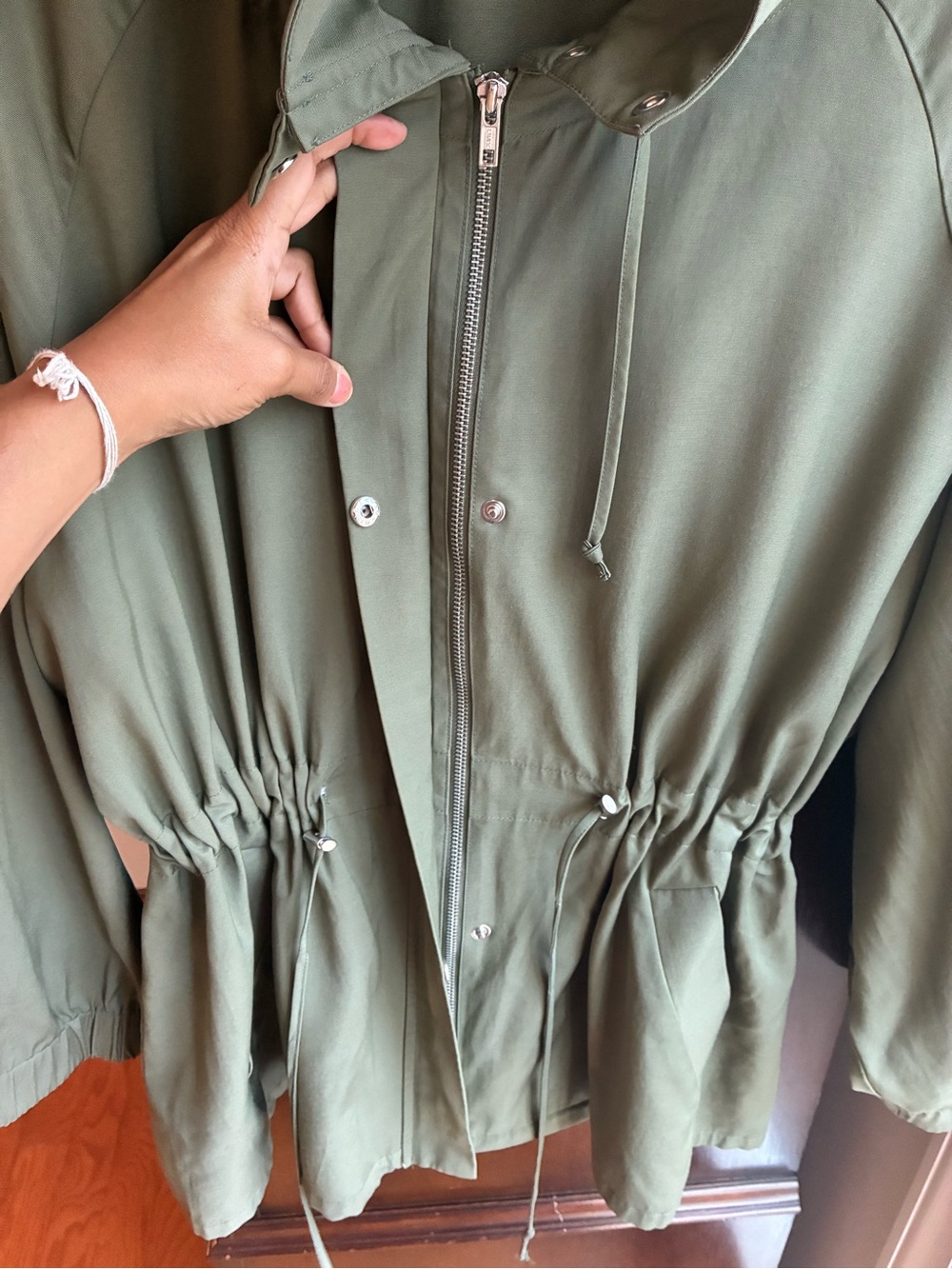 Elizabeth and James Olive Utility Anorak Jacket XXL - Picture 6 of 9